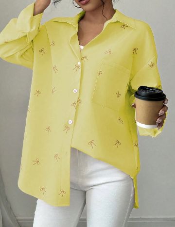 Camasa Oversize SHEIN, galben