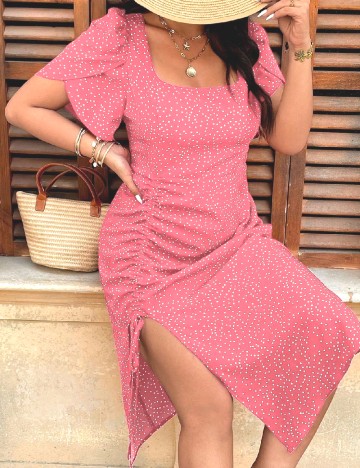 Rochie medie SHEIN CURVE, roz