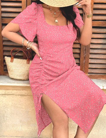 Rochie medie SHEIN CURVE, roz