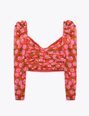 Top Zara, rosu