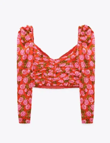 Top Zara, rosu