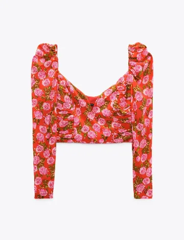 Top Zara, rosu