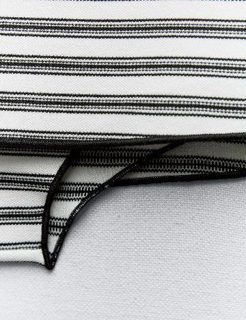 Pantaloni scurti Zara, alb/negru