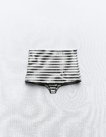Pantaloni scurti Zara, alb/negru