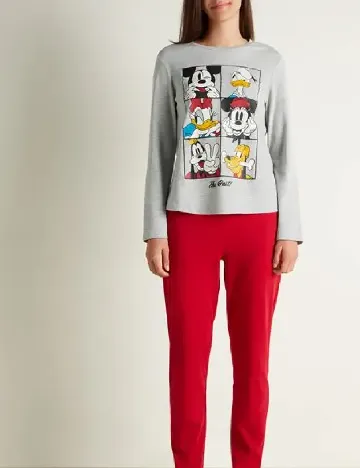 Pijama Tezenis, gri/rosu