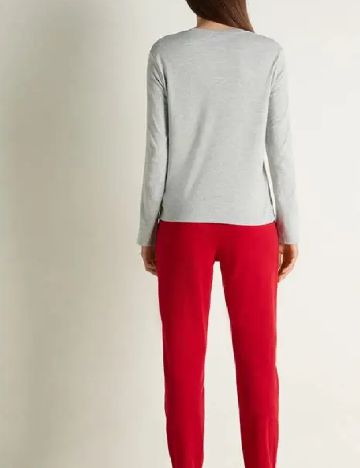 Pijama Tezenis, gri/rosu