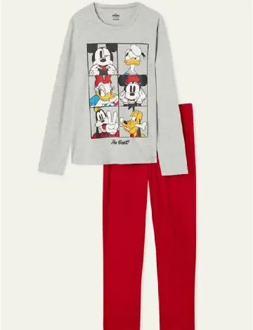Pijama Tezenis, gri/rosu