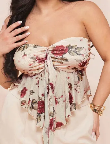 Top SHEIN CURVE, crem