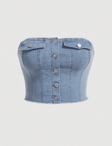 Top SHEIN CURVE, albastru