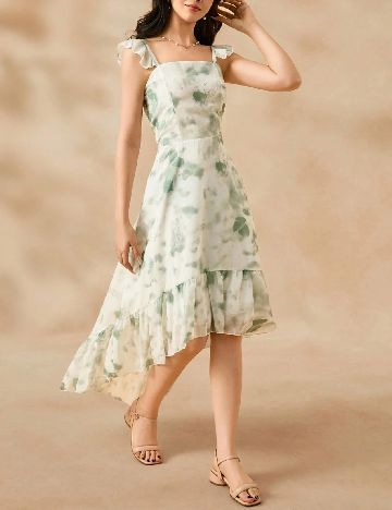 Rochie Shein Kids, verde/alb
