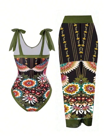 Costum de baie SHEIN CURVE, mix culori
