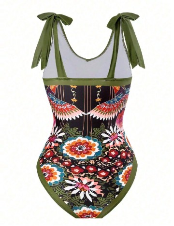 Costum de baie SHEIN CURVE, mix culori