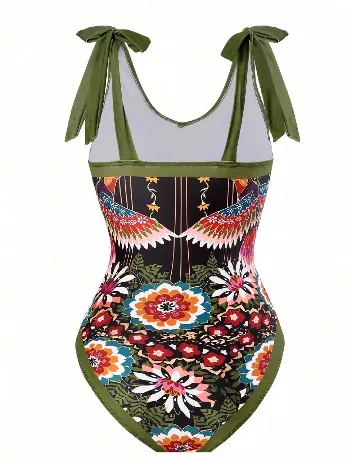 Costum de baie SHEIN CURVE, mix culori