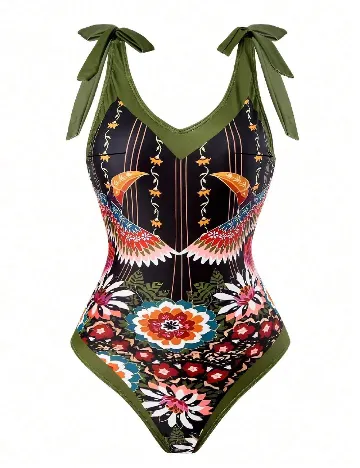 Costum de baie SHEIN CURVE, mix culori