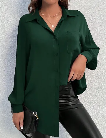 Camasa SHEIN CURVE, verde