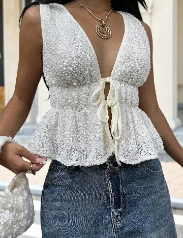 Top SHEIN, alb