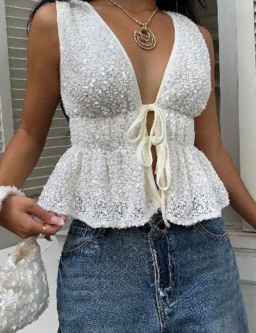 Top SHEIN, alb