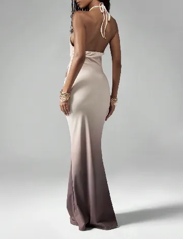Rochie lunga Missguided, crem/maro