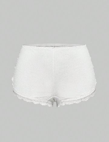 Pantaloni de pijama Romwe, alb