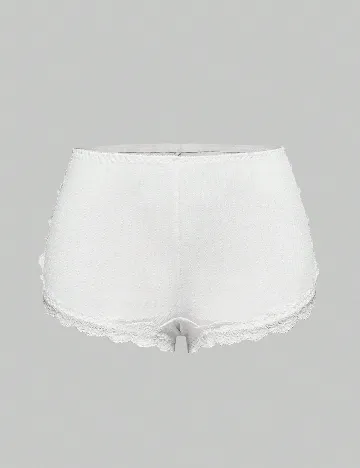 Pantaloni de pijama Romwe, alb