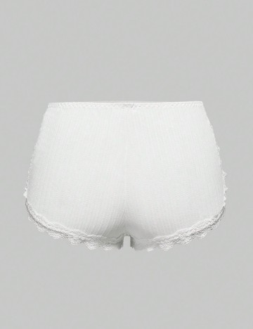 Pantaloni de pijama Romwe, alb