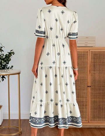 Rochie lunga Emery Rose, ecru