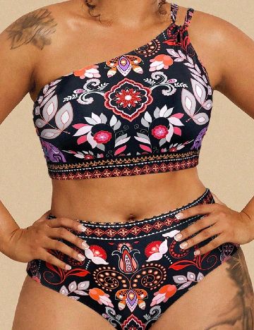Costum de baie SHEIN CURVE, mix culori