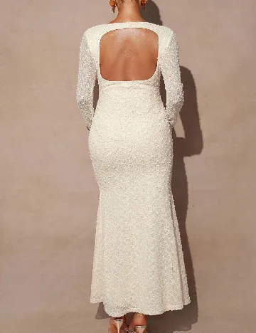 Rochie lunga SHEIN Maternity, ecru