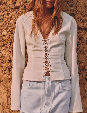 Top Zara, alb