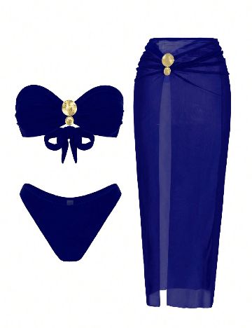 Costum de baie SHEIN, bleumarin