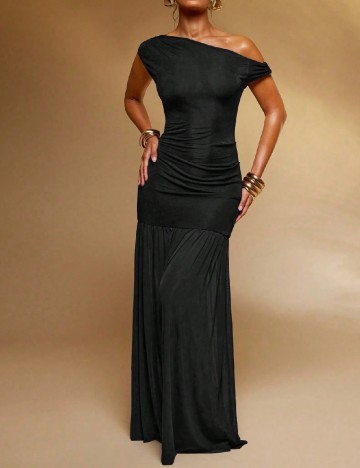 Rochie lunga Haute, negru