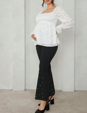 Bluza SHEIN Maternity, alb