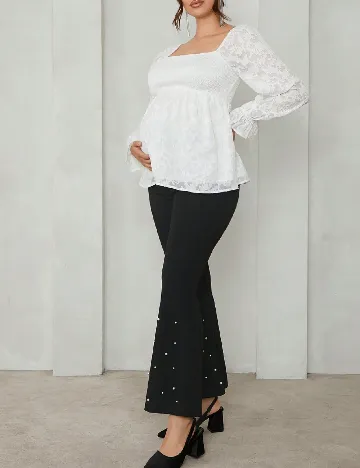 Bluza SHEIN Maternity, alb