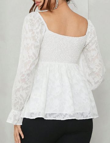 Bluza SHEIN Maternity, alb
