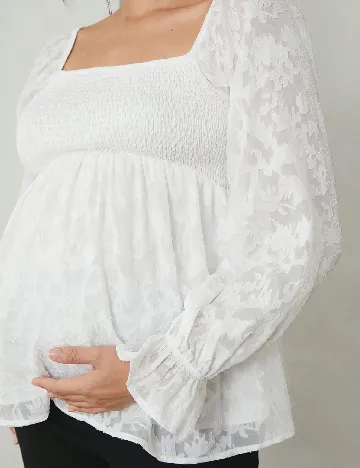 Bluza SHEIN Maternity, alb