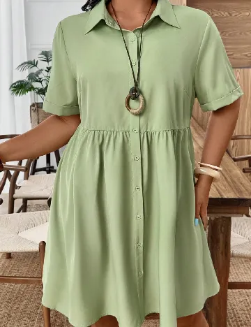 Rochie scurta SHEIN CURVE, verde