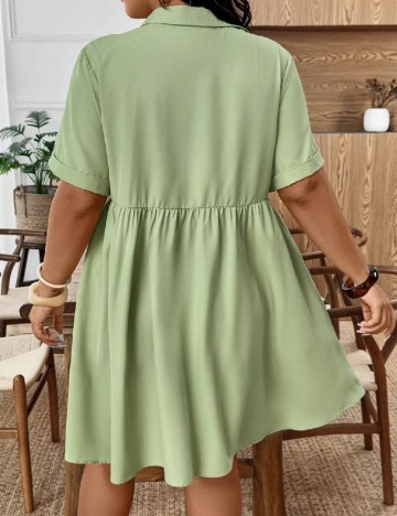Rochie scurta SHEIN CURVE, verde