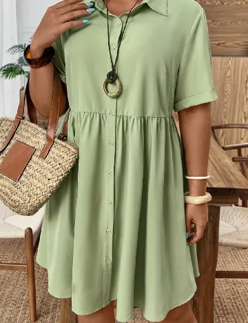 Rochie scurta SHEIN CURVE, verde