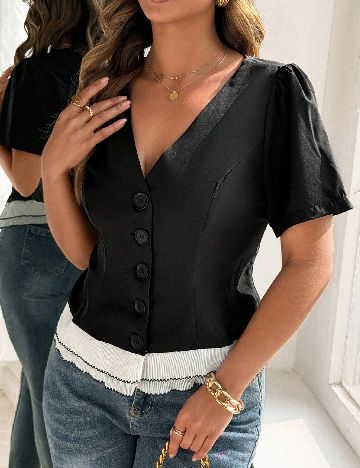 Bluza SHEIN CURVE, negru