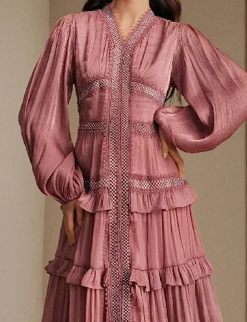 Rochie medie Anewsta, roz