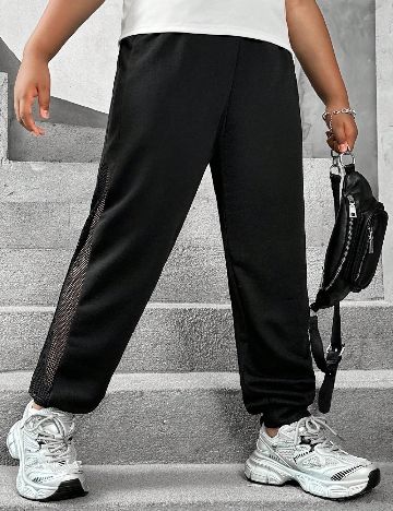 Pantaloni Shein Kids, negru