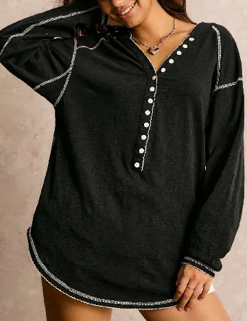 Bluza Oversize SHEIN, negru