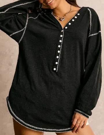 Bluza Oversize SHEIN, negru