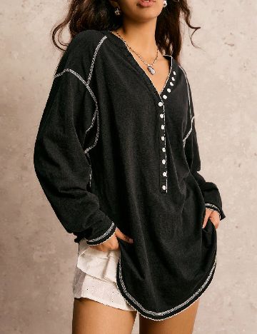 Bluza Oversize SHEIN, negru