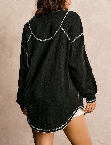 Bluza Oversize SHEIN, negru