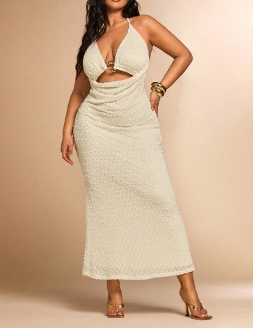 Rochie lunga SHEIN CURVE, crem