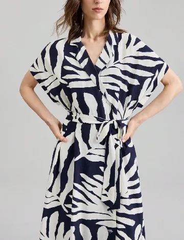 Rochie lunga SHEIN, alb/albastru