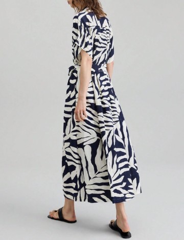 Rochie lunga SHEIN, alb/albastru