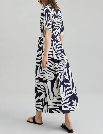 Rochie lunga SHEIN, alb/albastru