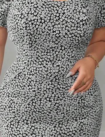 Rochie lunga SHEIN CURVE, floral print